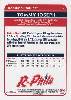 2012 Grandstand Reading Phillies Update #NNO Tommy Joseph Back