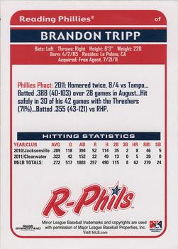 2012 Grandstand Reading Phillies Update #NNO Brandon Tripp Back
