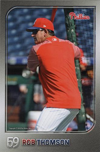 2018 Philadelphia Phillies Photocards 2nd Edition #NNO Rob Thomson Front