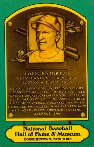 1978 Dexter Press Hall of Fame Postcards #NNO Lou Boudreau Front