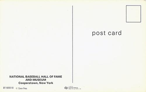 1978 Dexter Press Hall of Fame Postcards #NNO Mickey Mantle Back