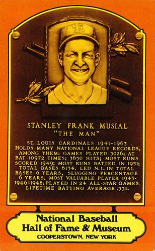 1978 Dexter Press Hall of Fame Postcards #NNO Stan Musial Front