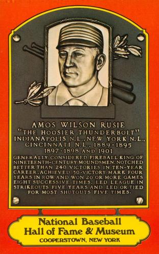 1978 Dexter Press Hall of Fame Postcards #NNO Amos Rusie Front