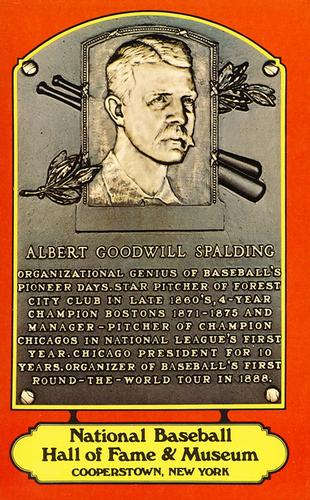 1978 Dexter Press Hall of Fame Postcards #NNO Albert Spalding Front
