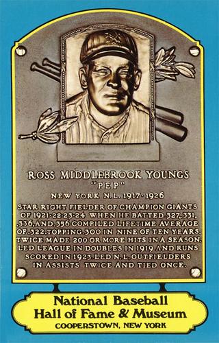 1978 Dexter Press Hall of Fame Postcards #NNO Ross Youngs Front