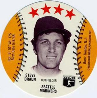 1977 MSA Customized Sports Discs #NNO Steve Braun Front