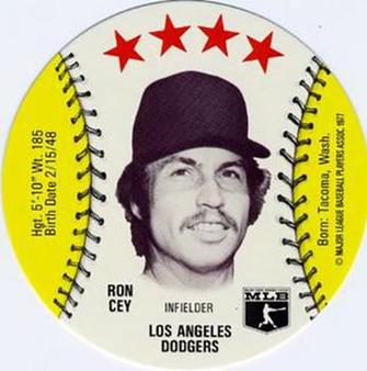 1977 MSA Customized Sports Discs #NNO Ron Cey Front