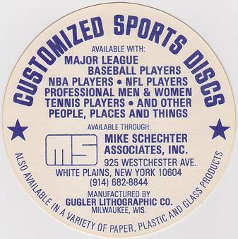 1977 MSA Customized Sports Discs #NNO Mike Hargrove Back