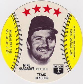 1977 MSA Customized Sports Discs #NNO Mike Hargrove Front