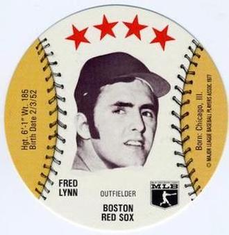1977 MSA Customized Sports Discs #NNO Fred Lynn Front