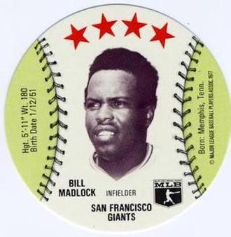 1977 MSA Customized Sports Discs #NNO Bill Madlock Front