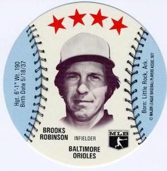 1977 MSA Customized Sports Discs #NNO Brooks Robinson Front