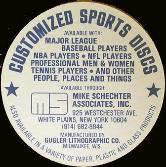 1977 MSA Customized Sports Discs #NNO Bob Watson Back