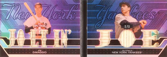 2008 Topps Triple Threads - Relics Combos Double Sapphire #TTRDC-24 Joe DiMaggio Front