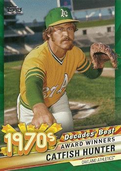 2020 Topps - Decades' Best Green (Series Two) #DB-40 Catfish Hunter Front
