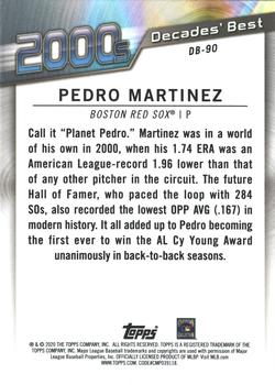 2020 Topps - Decades' Best Green (Series Two) #DB-90 Pedro Martinez Back