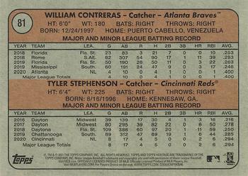 2021 Topps Heritage #81 National League 2021 Rookie Stars (William Contreras / Tyler Stephenson) Back