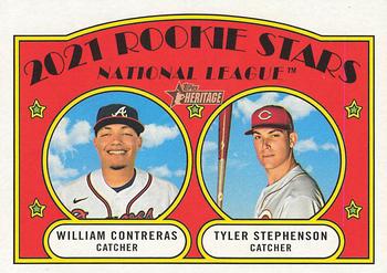 2021 Topps Heritage #81 National League 2021 Rookie Stars (William Contreras / Tyler Stephenson) Front