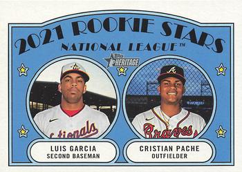 2021 Topps Heritage #109 National League 2021 Rookie Stars (Luis Garcia / Cristian Pache) Front