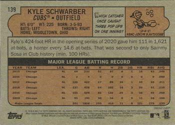 2021 Topps Heritage #139 Kyle Schwarber Back