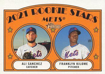 2021 Topps Heritage #155 Mets 2021 Rookie Stars (Ali Sanchez / Franklyn Kilome) Front