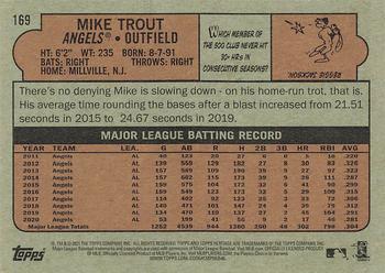 2021 Topps Heritage #169 Mike Trout Back