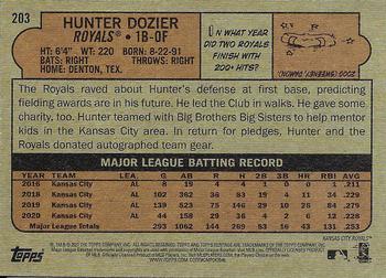 2021 Topps Heritage #203 Hunter Dozier Back