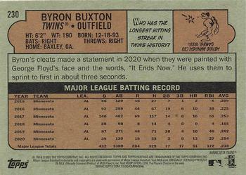2021 Topps Heritage #230 Byron Buxton Back
