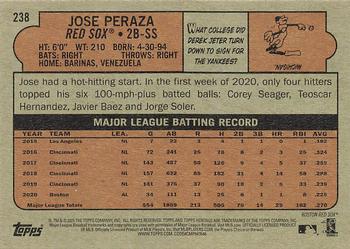 2021 Topps Heritage #238 Jose Peraza Back
