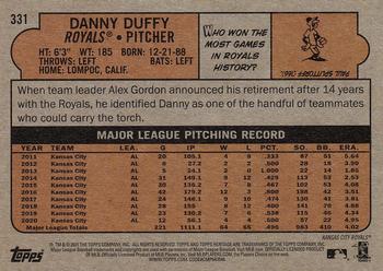 2021 Topps Heritage #331 Danny Duffy Back