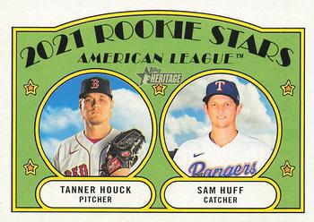 2021 Topps Heritage #360 American League 2021 Rookie Stars (Tanner Houck / Sam Huff) Front