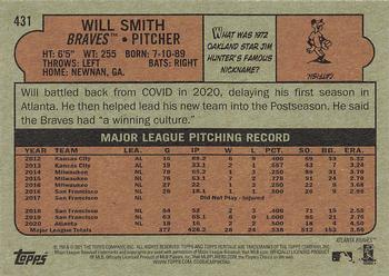2021 Topps Heritage #431 Will Smith Back