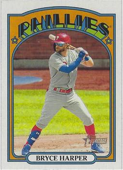 2021 Topps Heritage #13 Bryce Harper Front