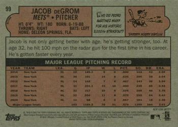 2021 Topps Heritage #99 Jacob deGrom Back