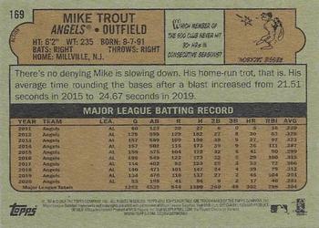 2021 Topps Heritage #169 Mike Trout Back