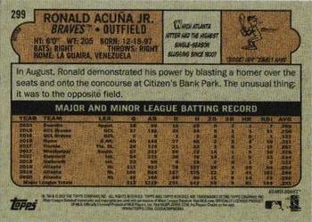 2021 Topps Heritage #299 Ronald Acuña Jr. Back