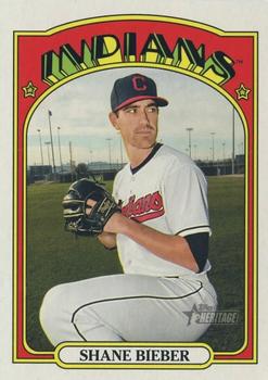 2021 Topps Heritage #47 Shane Bieber Front
