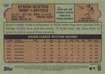 2021 Topps Heritage #230 Byron Buxton Back