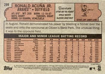 2021 Topps Heritage #299 Ronald Acuña Jr. Back