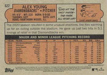 2021 Topps Heritage #522 Alex Young Back