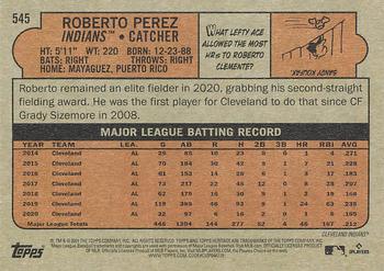2021 Topps Heritage #545 Roberto Perez Back