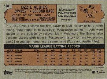 2021 Topps Heritage #558 Ozzie Albies Back