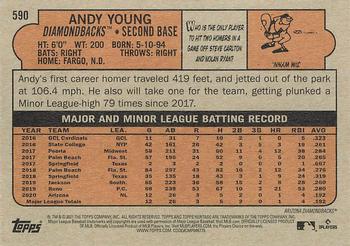 2021 Topps Heritage #590 Andy Young Back