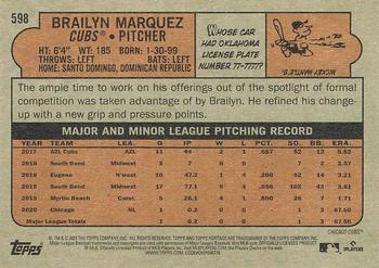 2021 Topps Heritage #598 Brailyn Marquez Back