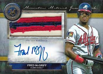 2020 Topps Museum Collection - Momentous Material Jumbo Patch Autographs Gold #JPA-FM Fred McGriff Front