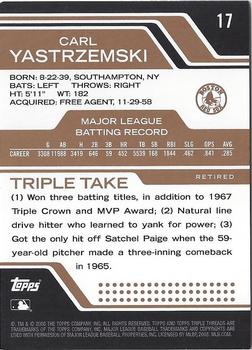 2008 Topps Triple Threads - Sepia #17 Carl Yastrzemski Back