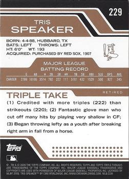 2008 Topps Triple Threads - Sepia #229 Tris Speaker Back