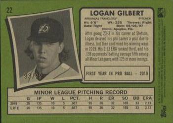 2020 Topps Heritage Minor League - Blue #22 Logan Gilbert Back