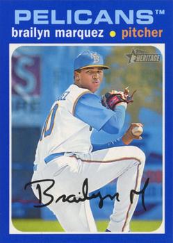 2020 Topps Heritage Minor League - Blue #65 Brailyn Marquez Front