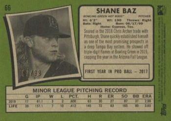 2020 Topps Heritage Minor League - Blue #66 Shane Baz Back